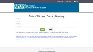 State of Michigan Contact Directory