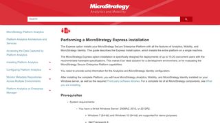Performing a MicroStrategy Express installation