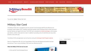 Military Star Card - Military Benefits