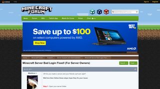 Minecraft Bad Server Login And Support