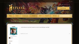 Minecraft Bad Server Login And Support