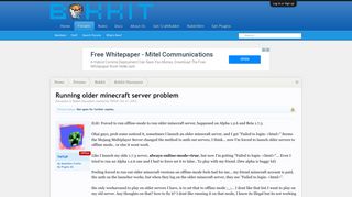 Running older minecraft server problem | Bukkit Forums