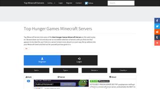 Minecraft Hunger Games Server Login And Support