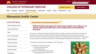 Minnesota Urolith Center | College of Veterinary Medicine - University ...