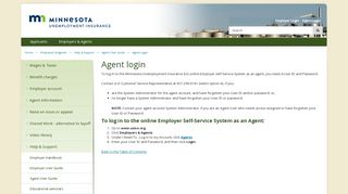 Agent Login / | Employers - Unemployment Insurance Minnesota
