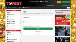 mobi topbet co za login and support