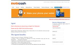 Become Mobicash Agent