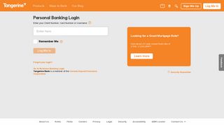 Personal Banking Login - Tangerine