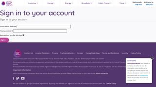 My Account - moneysupermarket UK - Sign In