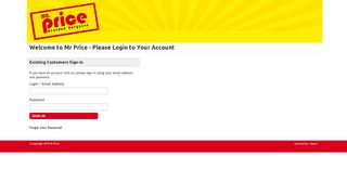 Account - Sign-in | Mr Price