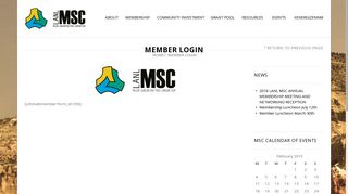 Member Login | LANL MSC
