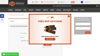 Login Or Create MSP Account - Motorcycle Spare Parts