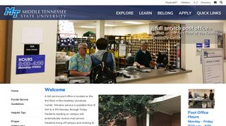 Post Office | Middle Tennessee State University
