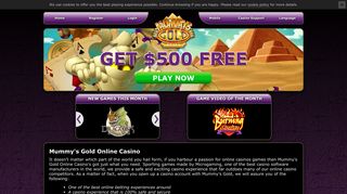 Www mummys gold com bonus slots