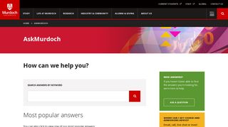 AskMurdoch | Support Home Page