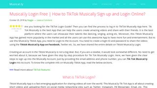 TikTok Login Online - How to Musically Login with Facebook/Twitter ...