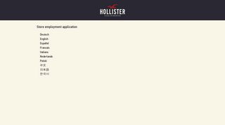 Job Application - Hollister