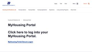 My Boise State Housing Login and Support My Boise State Housing Login and Support