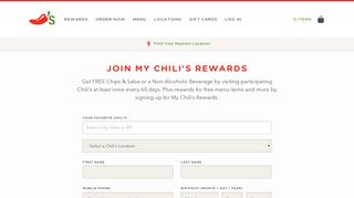 My Chili's Rewards – Join Now & Earn Rewards | Chili's