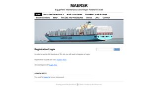 Registration/Login - Maersk Line - EMR Simplified