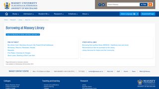 Borrowing at Massey Library - Massey University