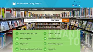 Monash Public Library Service Homepage