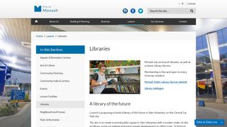 Libraries - City of Monash