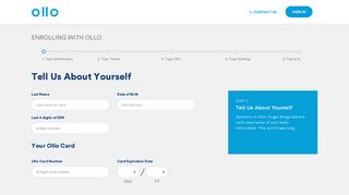 my ollo card login and support my ollo card login