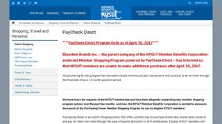 PayCheck Direct Member Shopping Program - NYSUT: Member Benefits
