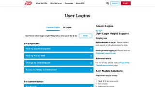 Login & Support | ADP Products and Services