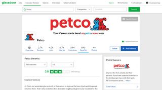 Petco Employee Benefits and Perks | Glassdoor