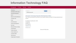 e.mail - Information Technology Home - UIndy