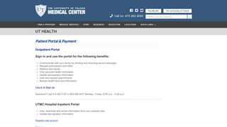 UT Health: The University of Toledo - Patient Portal & Payment