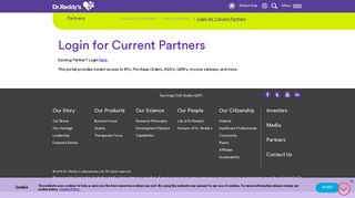 Login for Current Partners - Dr.Reddy's