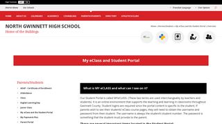 My eClass and the Student Portal / Overview - GCPS