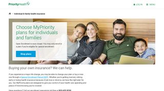 Individual & family health insurance | MyPriority | Priority Health