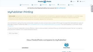 MyPublisher Printing - PrestoPhoto