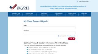 U.S. Vote Foundation | My Voter Account Login