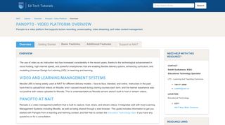 Login to Panopto - Panopto - Video Platform - Library at Northern ...