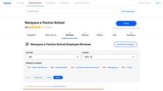 Working at Narayana e-Techno School: Employee Reviews | Indeed ...