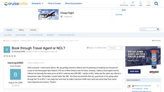 Book through Travel Agent or NCL? - Norwegian Cruise Line - Cruise ...