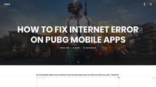 3 Simple Steps to Fix Internet Error on PUBG Mobile Apps (in 1 Minute ...