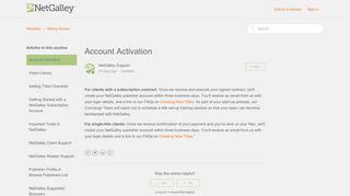 Account Activation – NetGalley