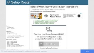 How to Login to the Netgear WNR1000v3 Genie - SetupRouter