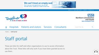 Staff portal - Northern Lincolnshire and Goole NHS Foundation Trust ...
