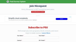 Join Nicequest - Paid Survey Update