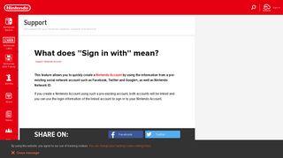 What does ''Sign in with'' mean? | Nintendo Account | Support | Nintendo