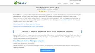 How to Remove Nook DRM - Epubor