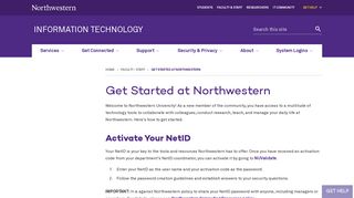 Get Started at Northwestern: Information Technology - Northwestern ...