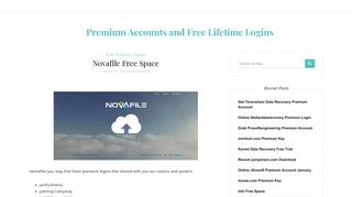 Novafile Free Space – Premium Accounts and Free Lifetime Logins